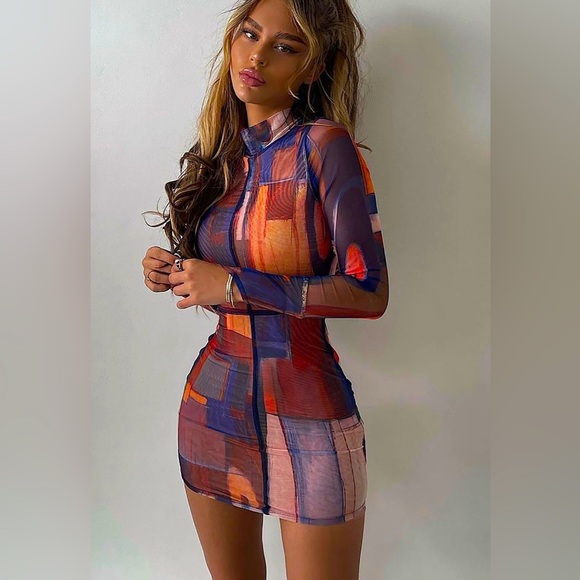 🔥🔥HOST PIC🔥🔥Hadley Mesh Mini Dress - Picture 1 of 16
